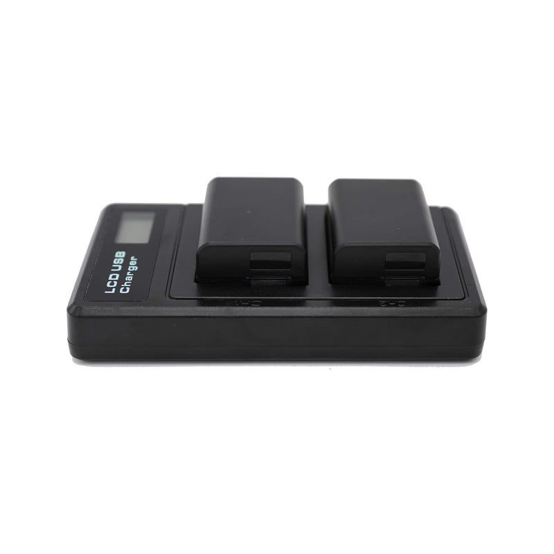 Np-fw50 Teseko Battery Charger Set Compatible with Sony A5100，A6000，A6300，A6500，A7M2，A7R2，S2，7R，7S，5100 Batteries (2-Pack, with USB Data Cable,1050mAh)