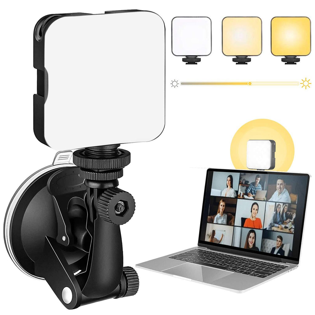 USKEYVISION Video Conference Light Kit with Suction Cup & Built-in Battery, Zoom Lighting for Online Meeting Class, Compatible with Laptops,Tablets, Pad & Smartphones (UVZL-1)