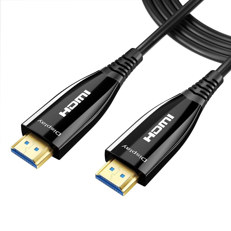 ALLEASA HDMI Fiber Optic Cable, 65Ft 4K HDR 60Hz Light Speed HDMI 2.0b Cable, Supports 18.2 Gbps, ARC, HDR10, Dolby Vision, HDCP2.2, 4:4:4,Suitable for HDTV/TVBOX/Gaming Box/Projector- (65Ft)