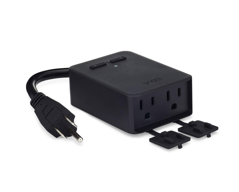 Wyze Plug Outdoor, Dual Outlets Energy Monitoring, IP64, 2.4GHz WiFi Smart Plug, Works with Alexa, Google Assistant, IFTTT, No Hub Required, Black – A Certified for Humans Device