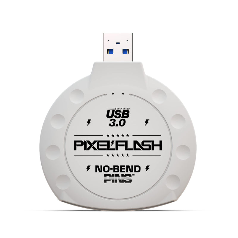 PixelFlash No-Bend Pins USB 3 CF Card Reader Tactical SuperSpeed Compact Flash Adapter [American Brand] - White (SD ー 1289) Classic