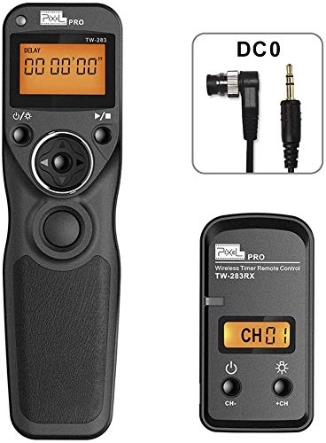 Pixel TW-283 DC0 Wireless Remote Shutter Release Cable Wired Timer Remote Control for Nikon D850 D800 D810 D700 D500 D300 D300S D200 D100 D6 D5 D4 D3 D2 D1 283-DC0