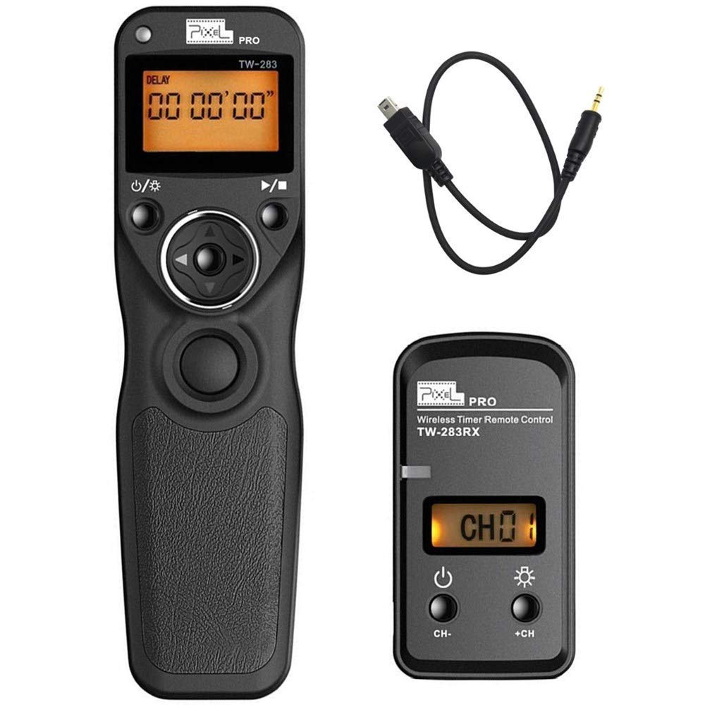 Wireless Remote Shutter for Nikon, Pixel TW-283 DC2 Wireless Shutter Release Cable Timer Remote Control for Nikon Z6 Z7 D7500 D3300 D5000 D5500 D5600 D7200 D7000 D610 D600 D750 283-DC2