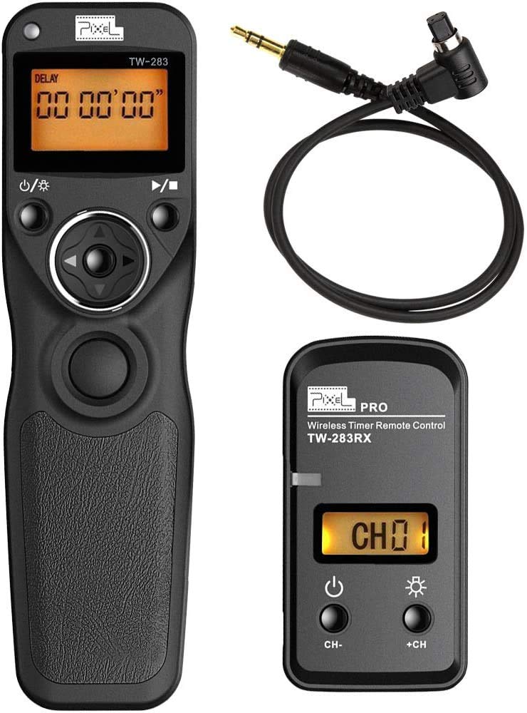 Pixel Timer Shutter Release TW283-N3 Wireless Remote Control for Canon 5D Mark III/ 5D Mark IV/ 5D 6D /7D Mark II/ 7D 50D 40D 30D D60 D30 D2000 R5 283-N3