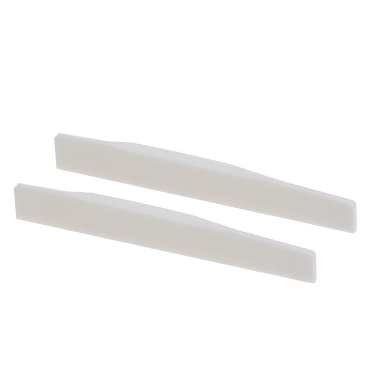 Musiclily Pro 73.66mm Compensated Acoustic Guitar Bone Saddle for 6 String Martin Style, Ivory (Set of 2)