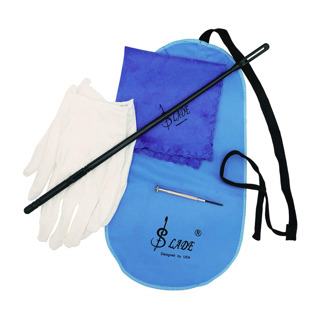 YZNlife Cleaning Kit Set with Cleaning Cloth Stick Screwdriver Gloves for Clarinet, Flute, and Wind & Woodwind instrument