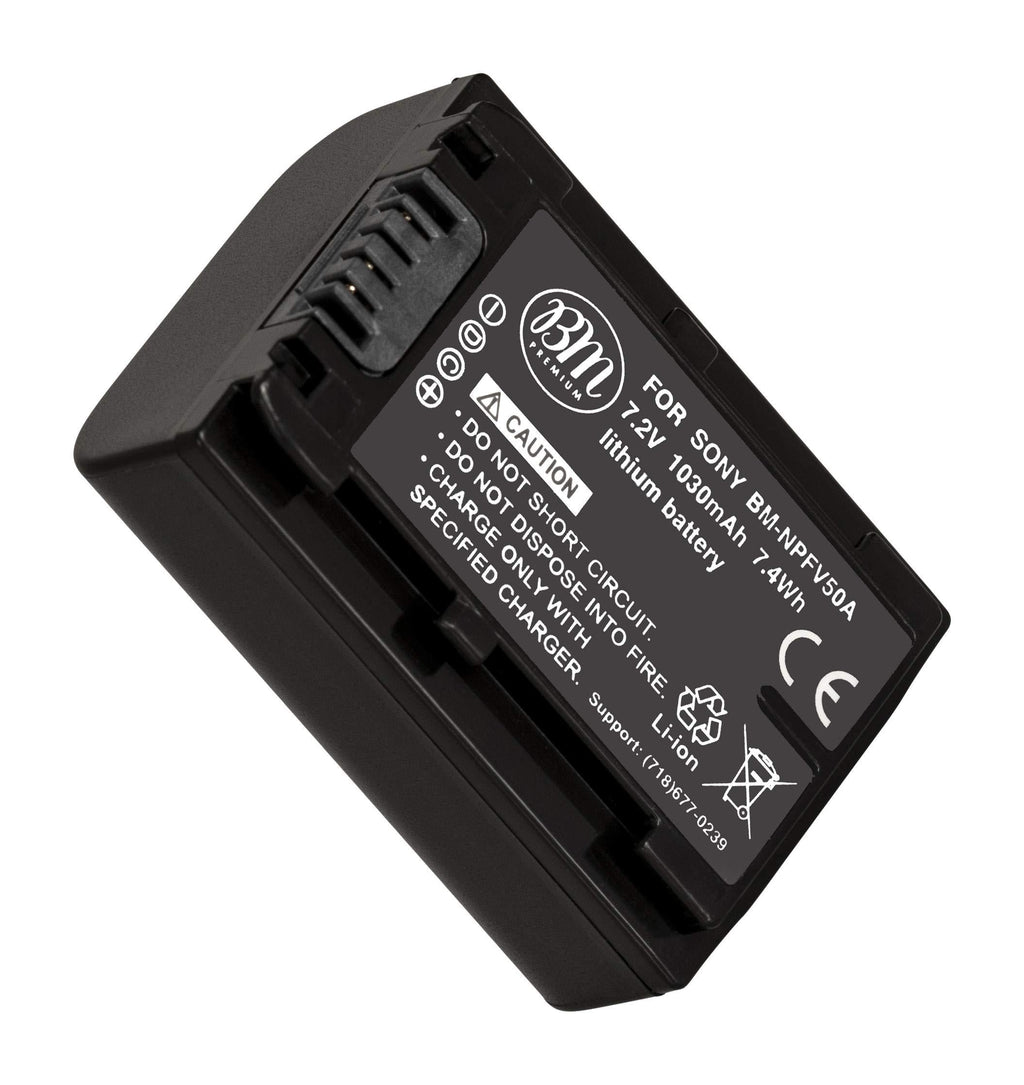 BM Premium NP-FV50A High Capacity Battery for Sony FDR-AX30 FDR-AX33 FDR-AX53 FDR-AX700 FDR-AX100 FDR-AX35 HXR-MC50 HXR-MC88 HX-RNX80 PXW-Z90V NEX-VG10 NEX-VG20 NEX-VG30 NEX-VG900 Camcorders