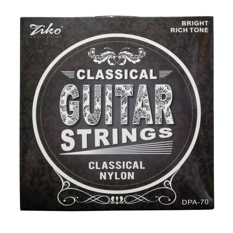 Nylon classical guitar strings, silver-plated winding strings, high tension, EBG nylon. DAE silver-plated winding wire.(.028-.043)