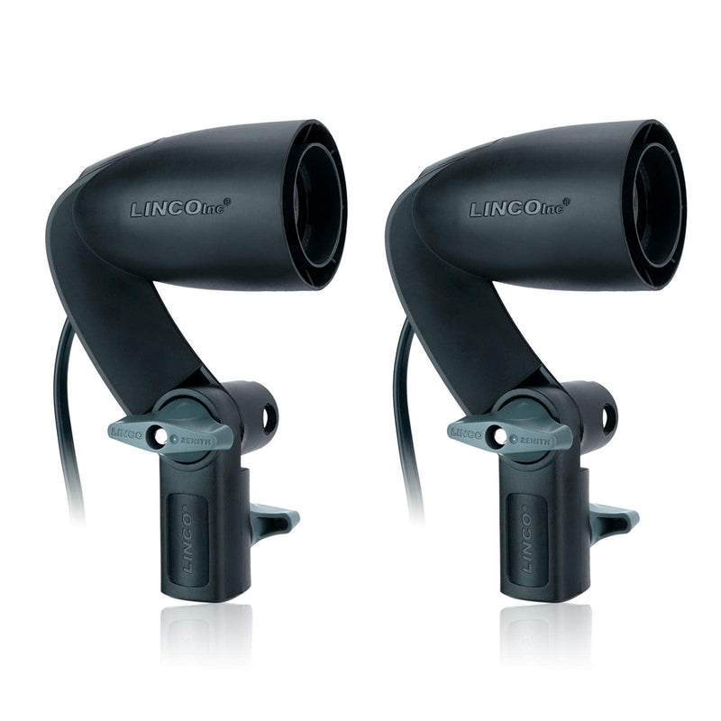 LINCO Lincostore 2 Pcs Photography Studio AC Fire-Resistant Socket Light Stand Mount Umbrella Holder E26/E27 Mini Cirrus 5310