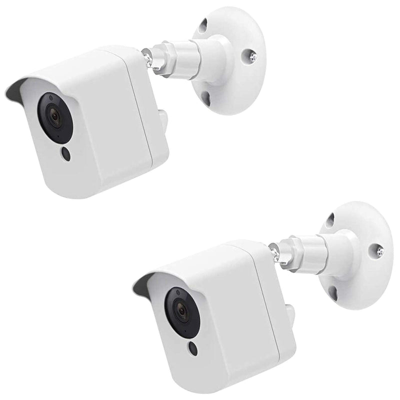 Wasserstein Wall Mount and Outdoor Case Compatible with Wyze Cam V2 ONLY - Turn Your Wyze Cam V2 Into a Powerful Outdoor Camera (2-Pack, White)