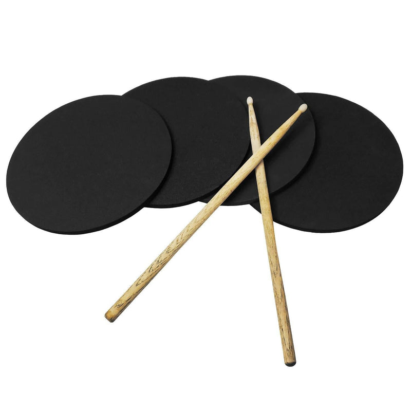 4-Pack Drum Practice Pads - 11" Round x 3/8" Thick (11") 11"