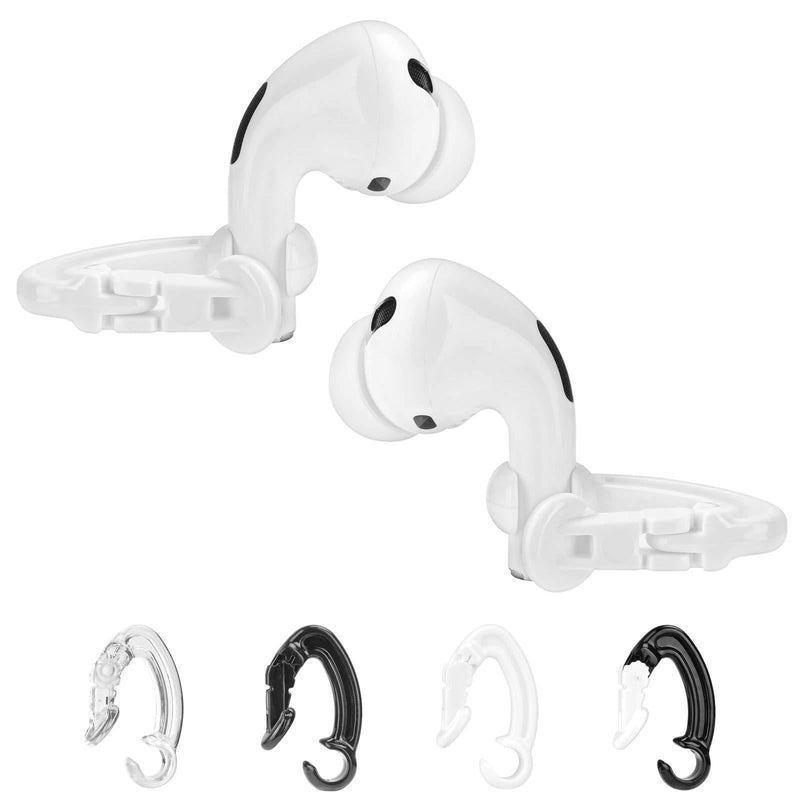 Zhonglit Sport Ear Hooks Compatible with Airpods 1, 2 and Pro, Anti-Slip Earbud Clips Ear Holder Accessories for Running, Cycling and Other Indoor-Outdoor Activities White