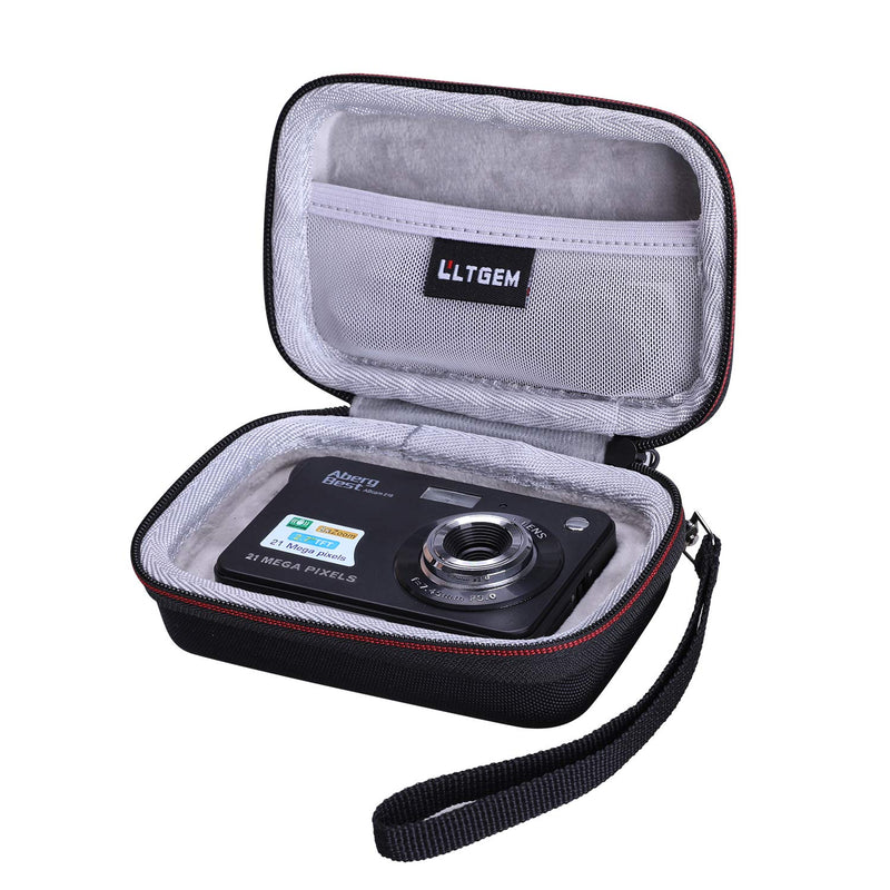 LTGEM EVA Hard Case for AbergBest 21 Mega Pixels 2.7" LCD Rechargeable HD Digital Camera - Travel Protective Carrying Storage Bag