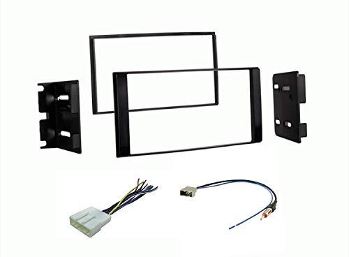 Car Stereo Dash Mount Kit Wire Harness and Antenna Adapter Combo to Install a Double Din Size Aftermarket Radio- Made for 2013-2020 Nissan NV200 and 2015-2018 Chevrolet City Express