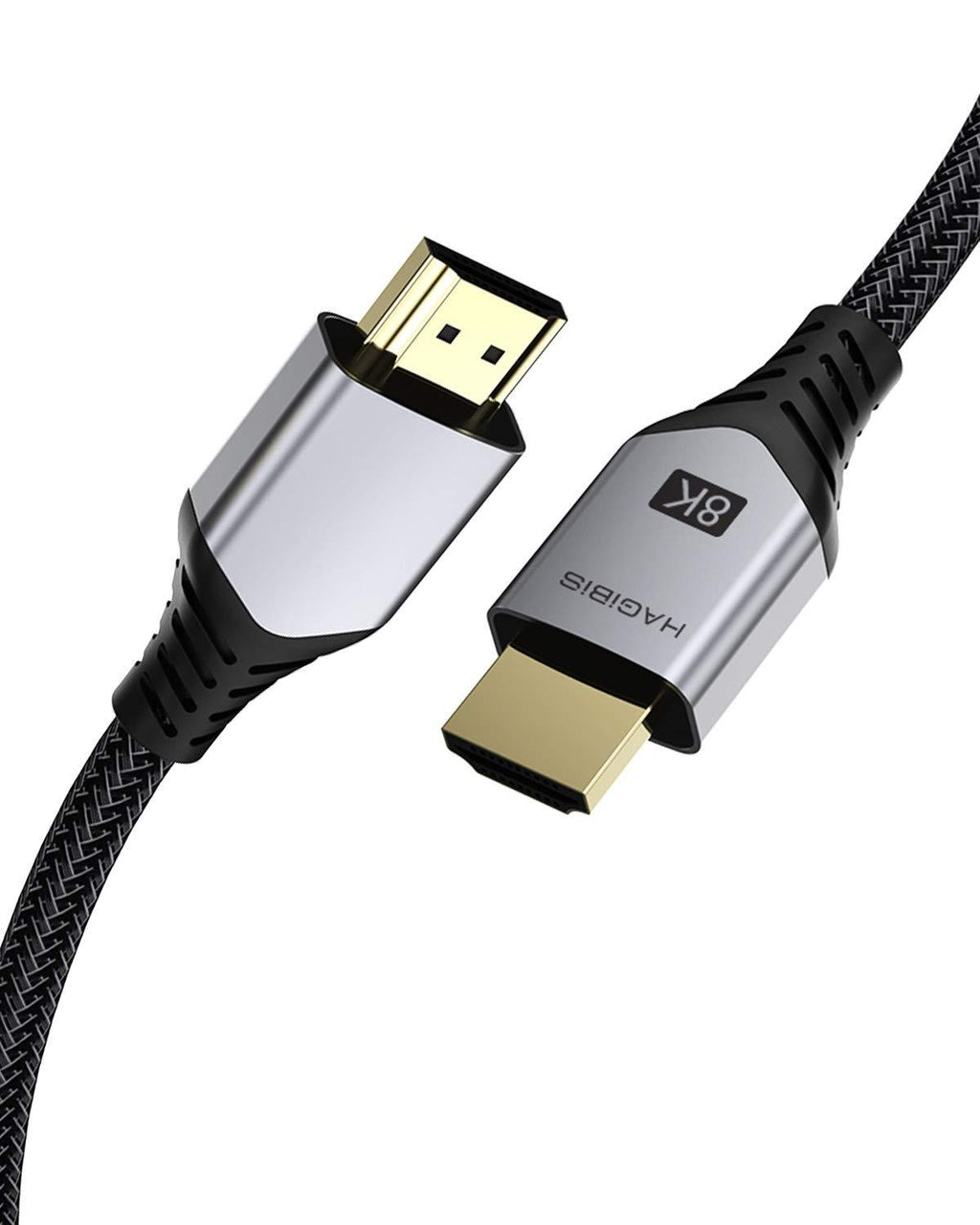 Hagibis HDMI 2.1 Cable 8K Ultra HD 144Hz 48Gbps High Speed HDMI Cable, 8K/60Hz 4K/120Hz Braided HDM Cord eARC HDR10 4:4:4 HDCP 2.2 & 2.3 for Dolby Vision Xbox PS4/5 NS Switch Apple TV 4K (1.5m/4.5ft) 1.5m/4.5ft