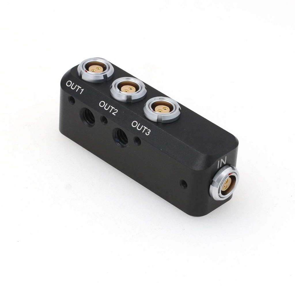 SZRMCC 1 to 3 Power Distributor Input 2 Pin Female to 3X 0B 2Pin Female Output for ARRI RED Camera Teradek SmallHD