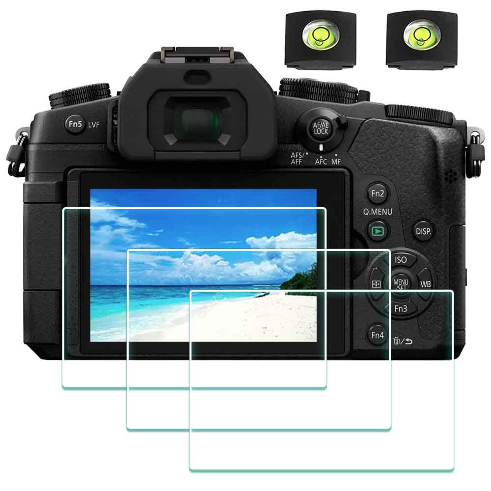 G85 Screen Protector for Panasonic LUMIX G85 4K Digital Camera & Hot Shoe Cover, ULBTER 0.3mm 9H Hardness Tempered Glass Flim, Anti-Scrach Anti-Fingerprint Anti-Bubble [3 Pack]