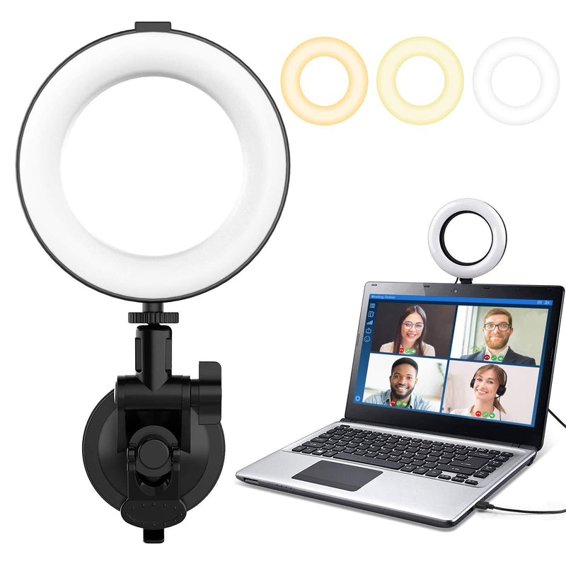 Zoom Lighting for Computer VIJIM Video Conference Lighting Kit | Laptop Ring Light | Video Conferencing | Remote Working | Zoom Call Lighting | Self Broadcasting and Live Streaming Suction Cup