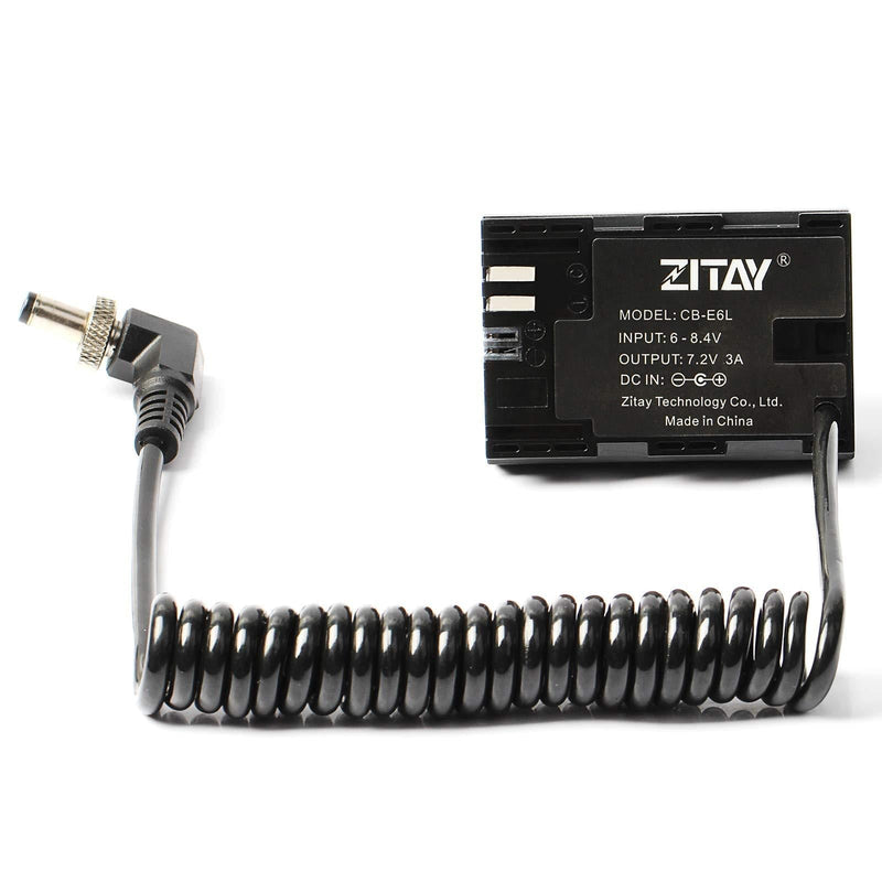 ZITAY DC to Canon LP-E6 Dummy Battery Camera DC Power Supply for Canon EOS 5D Mark II III IV, 80D, 6D, 60D, 7D, 70D, BG-E11, BG-E14, BG-E9, BG-E7 DC-LPE6