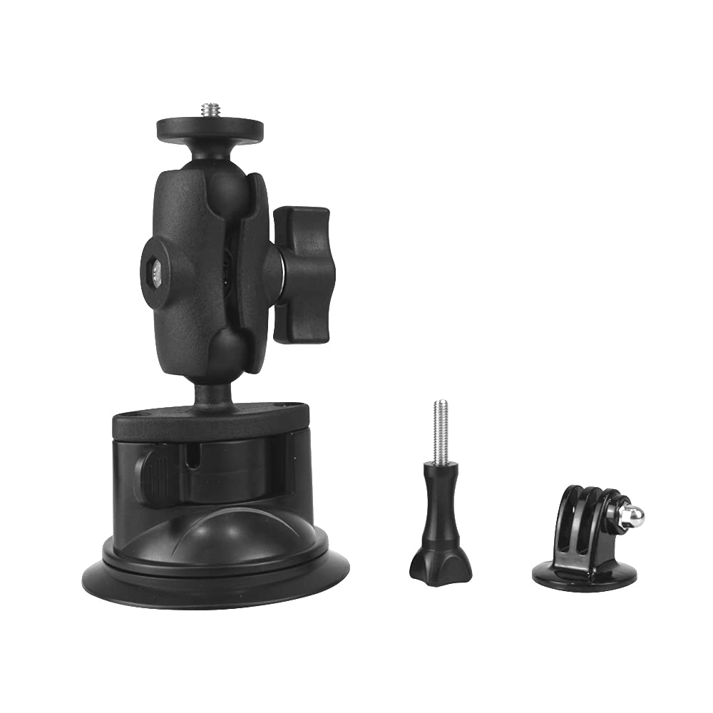 MEKNIC Camera Car Windshield Suction Cup Mount Compatible with GoPro Hero 10 9 8 7 6 5 Black 4 Session Insta360 AKASO Campark DJI OSMO Action YI Action Camera Car Dash Cameras
