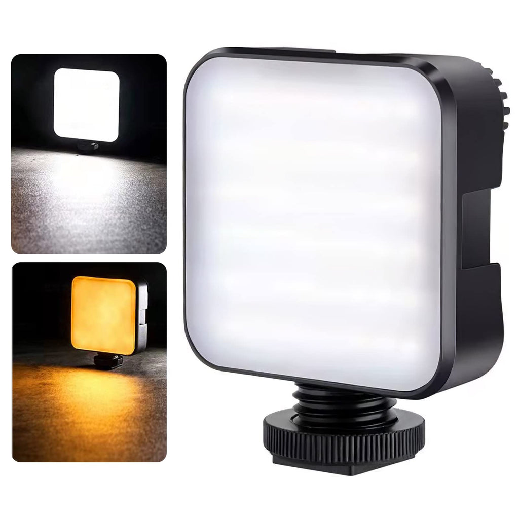 LED Video Light, Portable Camera Lights, Video Lighting for Zoom Calls Vlog Lighting with Tripod and Suction for Remote Working, Live Streaming, Self Broadcasting