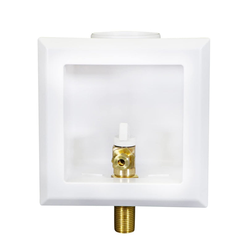 Highcraft TC100-U Icemaker Outlet Box with Valves 1/2'' MIP/SWT White ABS (Single)