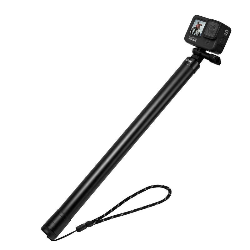 TELESIN 118"/3 Meters Ultra Long Selfie Stick for GoPro Max Hero 9 8 7 6 5 4 3+, Insta 360 One R One X, DJI Osmo Action, Extendable at 6 Lengths Carbon Fiber Lightweight Pole Monopod 3 Meters