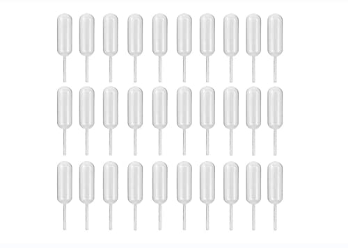 300 Pieces 4ml Cupcake Pipettes, Food Grade Plastic Disposable Pipettes Mini Liquid Injector (300-A) 300-A