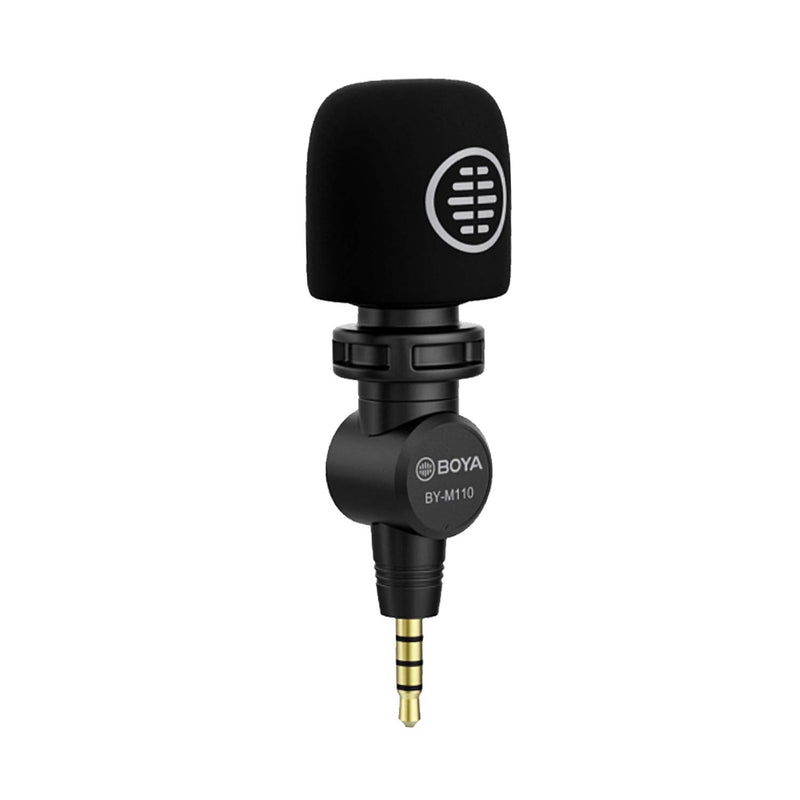 BOYA Mini Omnidirctional 3.5mm TRRS Condenser Microphone for Android iPhone Smartphone Laptop Tablet Vlog Broadcast Facebook Video Recording BY-M110