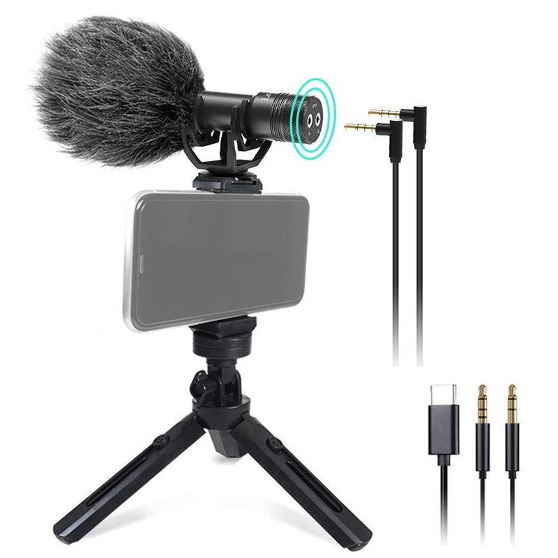 Camera Video Microphone with Monitoring Function Professional Smartphone Shotgun Mic for Smartphones,Canon,Nikon,Sony DSLR,Interview videomicro Perfect for Recording YouTube… (USB Type C) usb type C