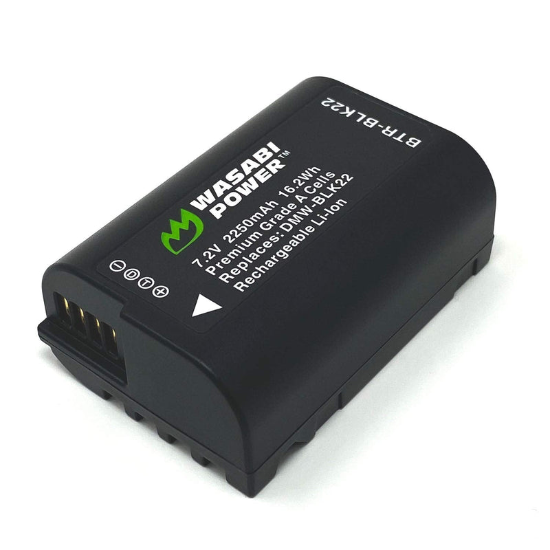 Wasabi Power Battery for Panasonic DMW-BLK22 and Panasonic Lumix DC-S5, Panasonic Lumix GH5 II, Panasonic Lumix GH6