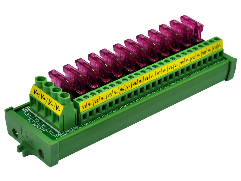 [AUSTRALIA] - DC Power Fuse Distribution Strip Module (12 Position, Screw Mount) 12 Position 