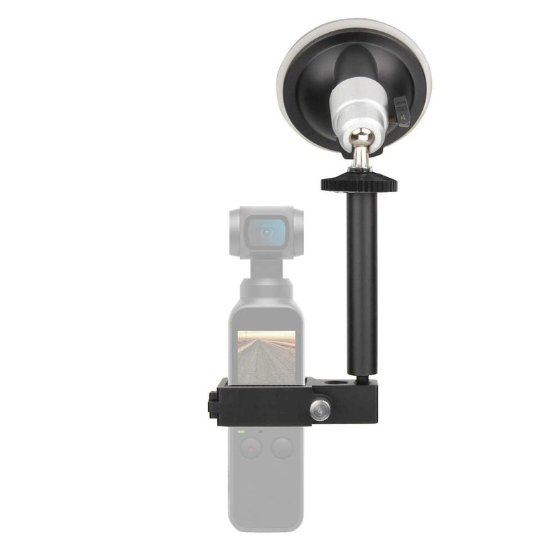 Camera Suction Mount, 3/8 & 1/4 Car Bracket Windshield Mount Bracket Suction Cup Holder, Camera Stand for DJI OSMO Pocket/Pocket 2 Camera