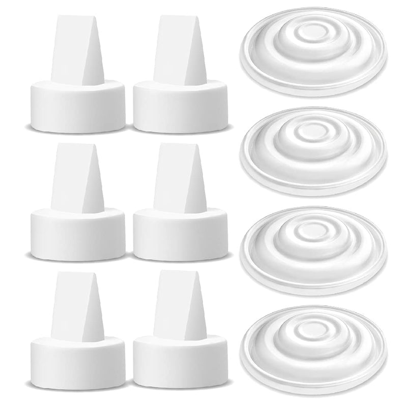 Maymom Pump Parts Compatible with Spectra S1 Spectra S2 Spectra 9 Plus Incl Duckbill Valve Silicone Membrane Spectra Replace Spectra Duckbill Valve S2 Replacement Parts Not Original Spectra Pump Parts White 6 Count (Pack of 1)