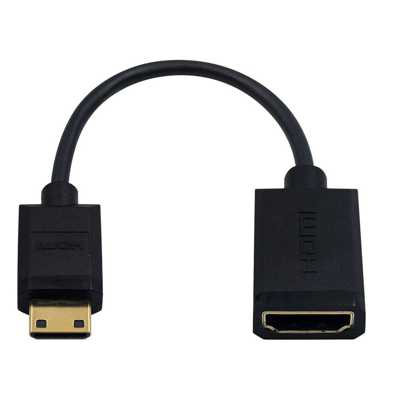 Duttek Mini HDMI to HDMI Cable, Ultra-Thin HDMI Male to Mini HDMI Male Cable Support 4K Ultra HD, 1080p, 3D,for Projector, Monitor, Camcorder(HDMI 2.0) (Male to Female) Male to Female