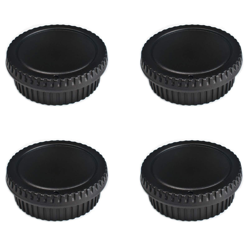 VKO Front Body Cap & Rear Lens Cap Replacement for Canon EOS 60D 70D 77D 80D 7D 5D Mark II III IV 750D 760D Rebel T7 T6 T6i T7i T6S T4i T5i T5 Camera Body & EF Lens Replaces RF-3(4 Pack) 4 Pack