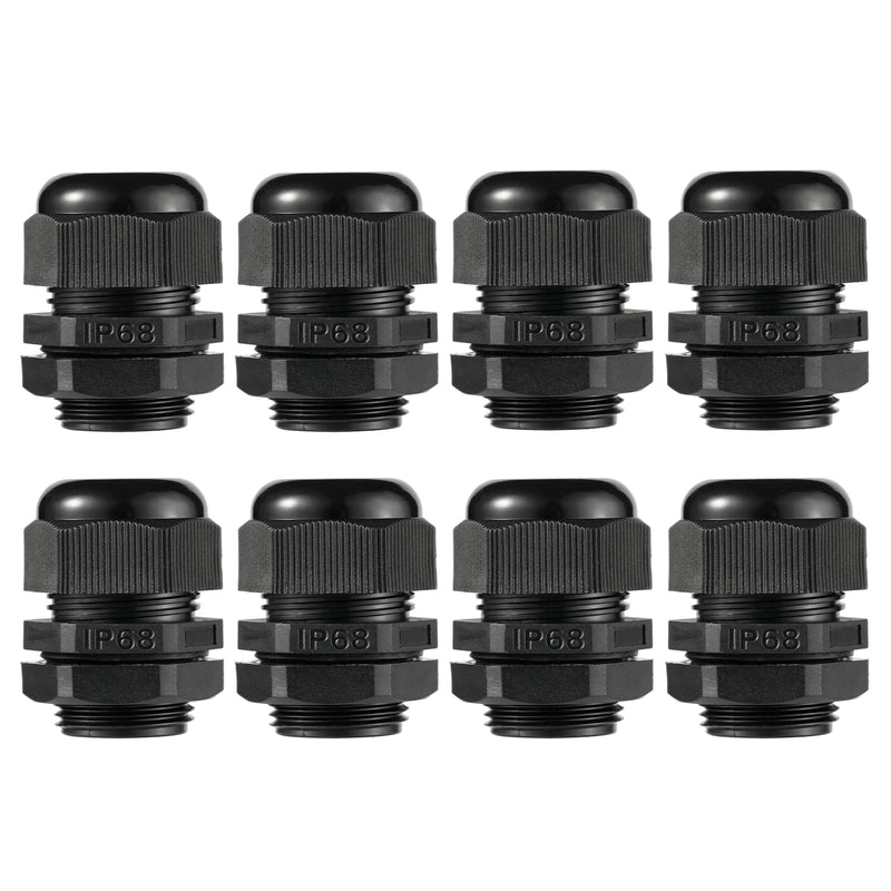 Cable Glands-PENGLIN 1" NPT Nylon Cable Connector, Strain Relief Cord Connector, IP68 Waterproof Adjustable Locknut(1 Inch (8-Pack)) 1 Inch (8-Pack)