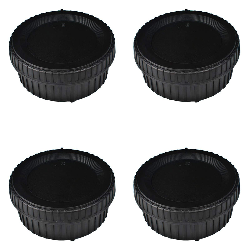 VKO Body Cap & Rear Lens Cap Replacement for Nikon D5600 D5500 D500 D5 D750 D700 D850 D7500 D7200 D7100 D610 D3500 D3400 D3300 D3200 D5200 D5300 Camera Body & F Mount Lens Replaces LF-4 BF-1B(4 Pack) 4 Pack