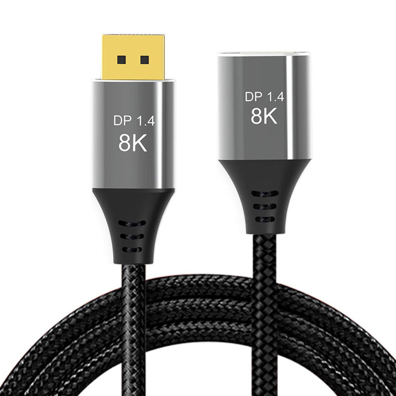 Xiwai DisplayPort 1.4 8K 60hz Extension Cable Male to Female Ultra-HD UHD 4K 144hz DP to DP Cable 7680 * 4320 for Video PC Laptop TV Model: DP-031-1.0M Grey DP