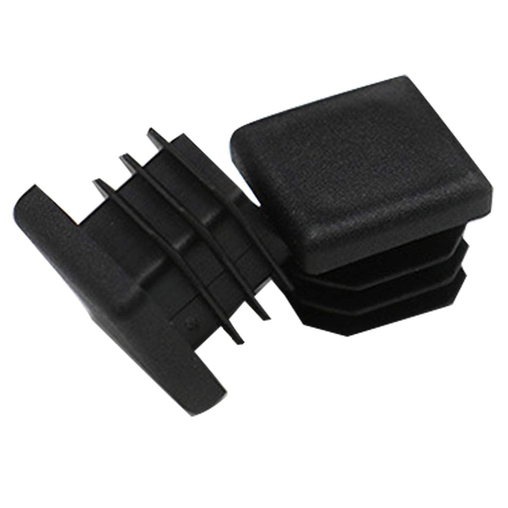3/4" Square Tubing End Caps, Tubing Post End Cap, Black Plastic Square Plugs, Chair Glide Floor Protector (19mm x 19mm, 16 Pack)