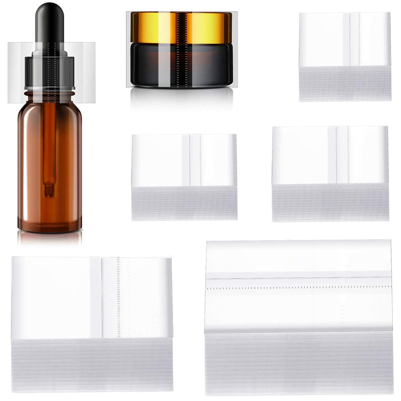 1250 Pieces Clear Shrink Band for Bottles PVC Heat Shrink Wrap for Jars Perforated Shrink Wrap for Bottles Shrink Band Tamper for Cans and Tins, 5 Size, 250 Pieces of Each Size