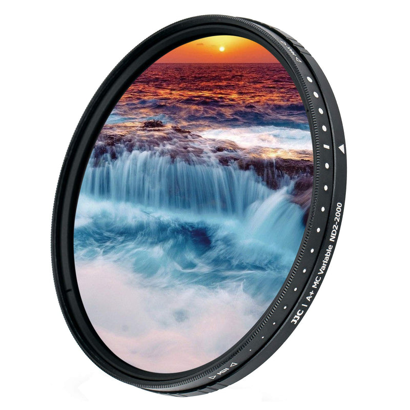 JJC 49mm ND Filter ND2-2000 VND Variable Neutral Density Fader for Canon EOS M50 M50 Mark II M5 M6 Mark II M200 with EF-M 15-45mm Kit Lens, for Sony FE 24mm f2.8 & Other Lenses with 49mm Filter Thread