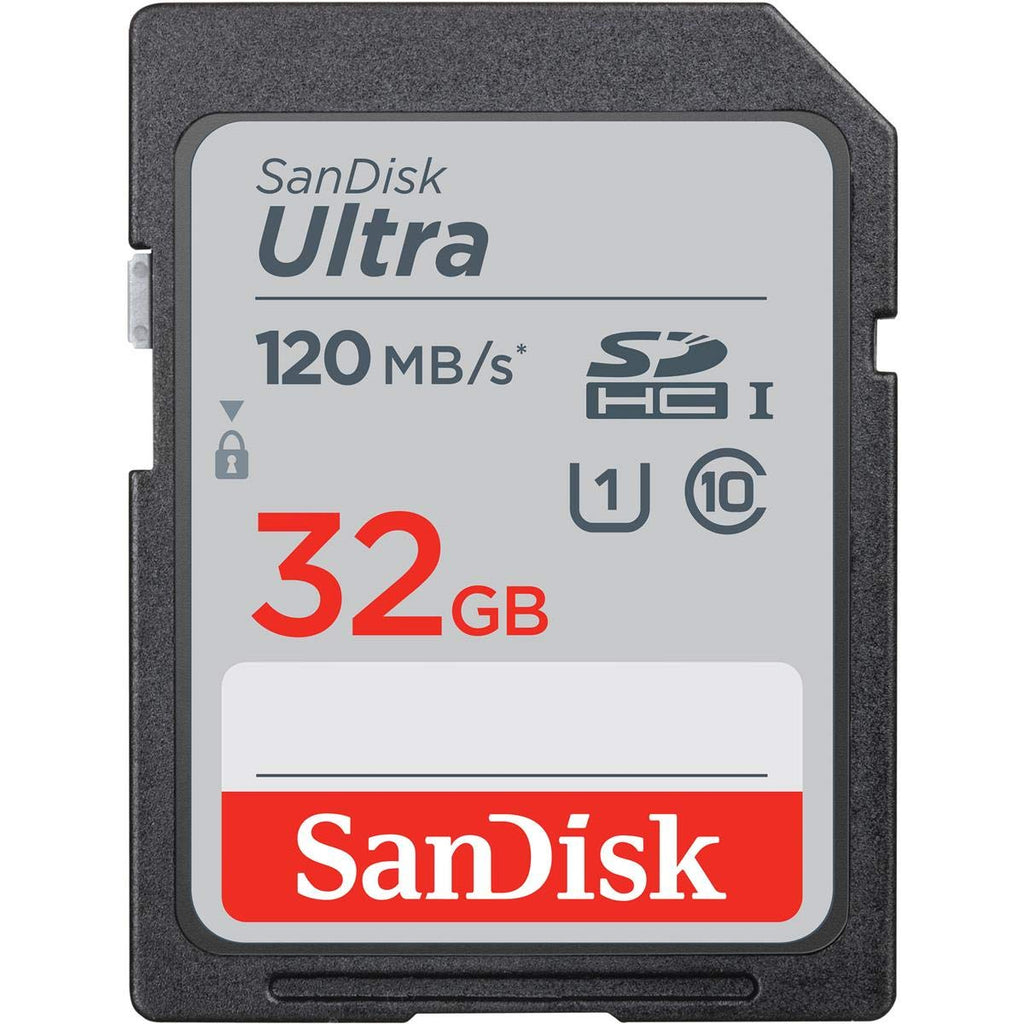 SanDisk 32GB Ultra UHS-I Class 10 U1 SDHC Memory Card, 120MB/s Read, 10MB/s Write