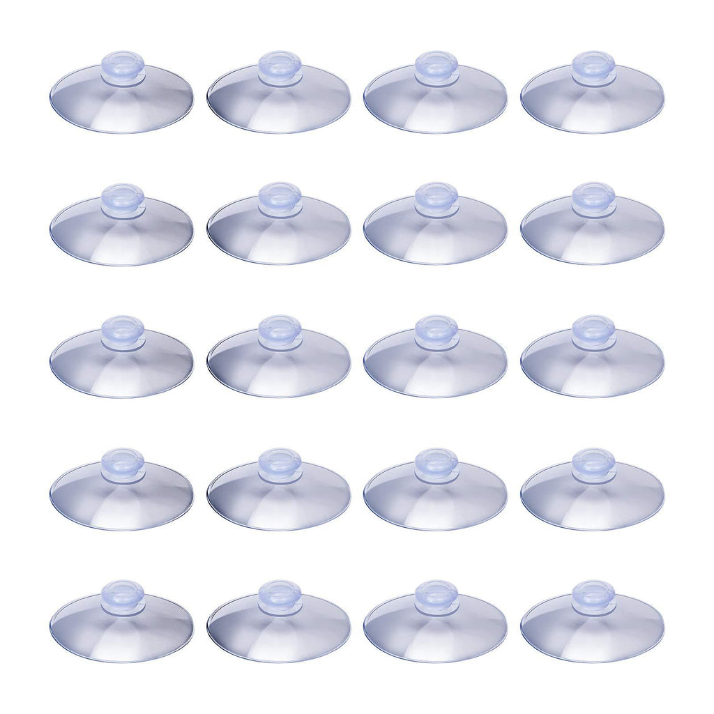 SAVITA 20Pcs 5cm/2 Inches Clear Suction Cups Without Hooks Bathroom Kitchen Suction Cup for Home Decoration and Organization