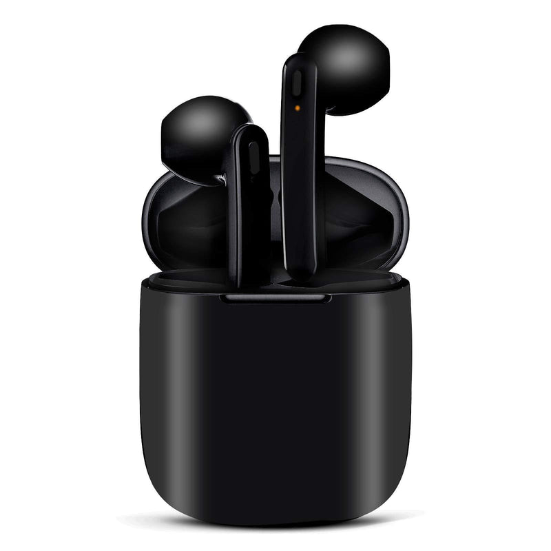 Lasuney IPX7 Waterproof Bluetooth Earbuds, True Wireless Earbuds, 35H Cyclic Playtime Headphones with Charging Case and mic for iPhone Android, in-Ear Stereo Earphones Headset for Sport - Black