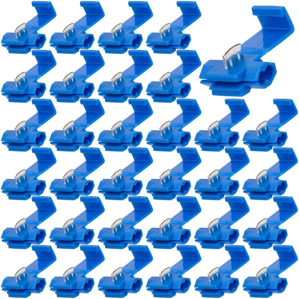 OIIKI 60pcs Quick Splice Wire Connectors, Scotch Lock Quick Splice Wire Terminals, Solderless Electrical Wire Splice Connectors 16 Through 14 Gauge for Cables Connecting (Blue) 60 Pack (Blue)