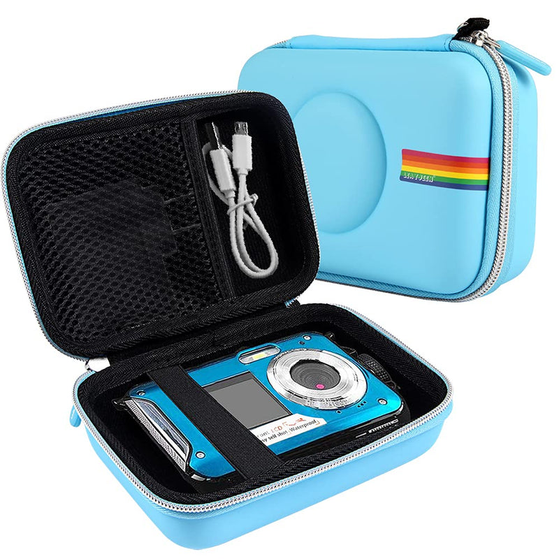 [AUSTRALIA] - Leayjeen Digital Camera Case Compatible with Underwater Camera FHD 2.7K 48 MP Waterproof Camera Underwater Digital Video Camera (Case Only) (Blue) Blue 