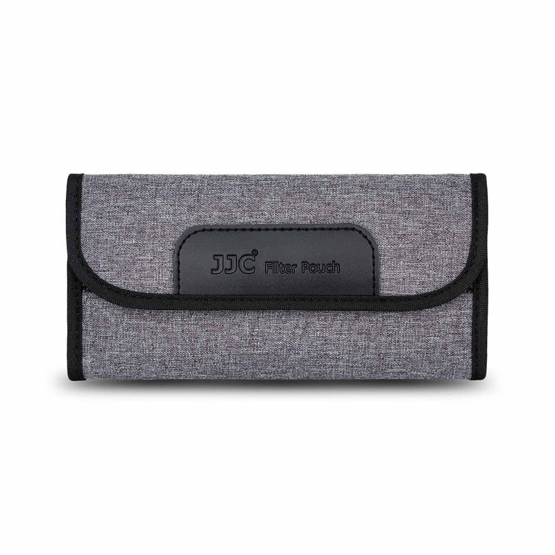 Camera Lens Filter Pouch Case 4 Pockets for Circular Filters Up to 58mm(37mm, 40.5mm, 49mm, 52mm, 55mm), Padded Elastic Interior Filter Holder Wallet Dustproof
