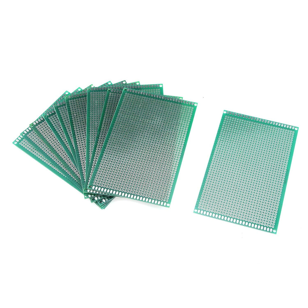 Meprotal 10pcs Green 8x12cm Single Sided PCB Board Kit Prototype Board Universal Circuit Boards for DIY Electronic Projects