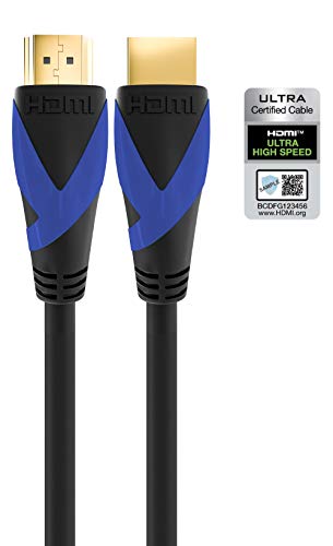 U9 8K Certified Ultra High Speed HDMI Cable v2.1 48Gbps 8K60Hz 4K120Hz eARC ARC HDR PS5 Xbox One X/S Nvidia Shield Pro Roku Ultra LG Sony Samsung Apple TV (1) 1.0 Meters
